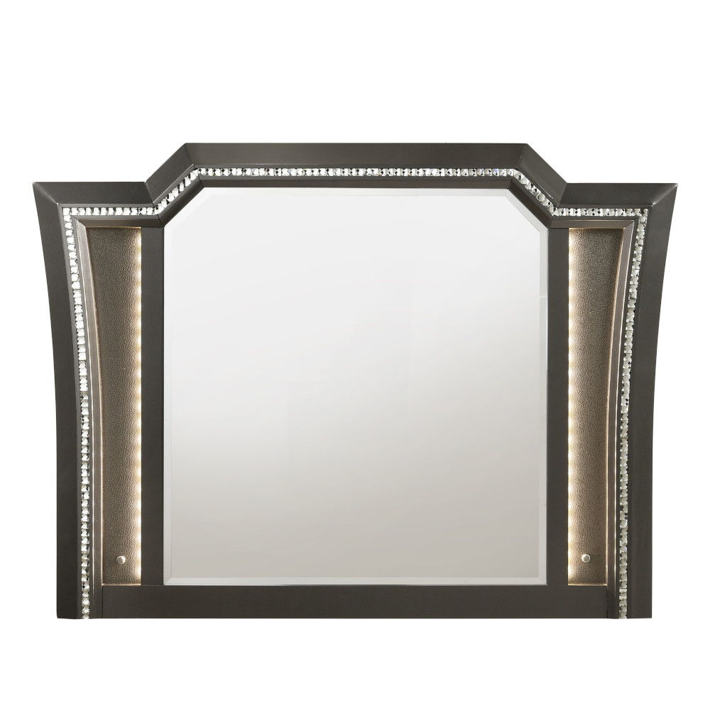 Kaitlyn - Mirror With LED - Silver Gray