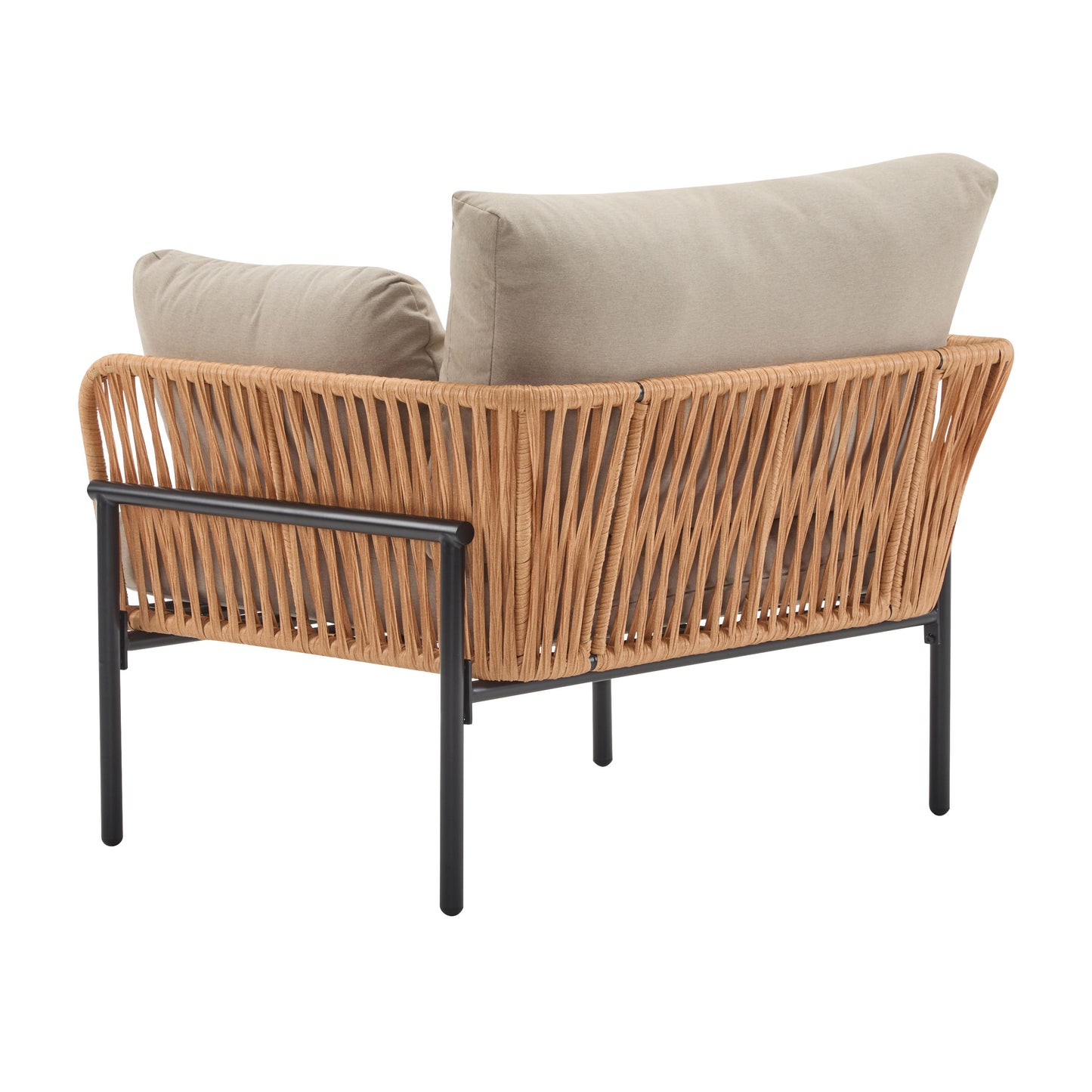 Lounge Chair With Cushions For Natural And Modern Spaces - Beige / Natural