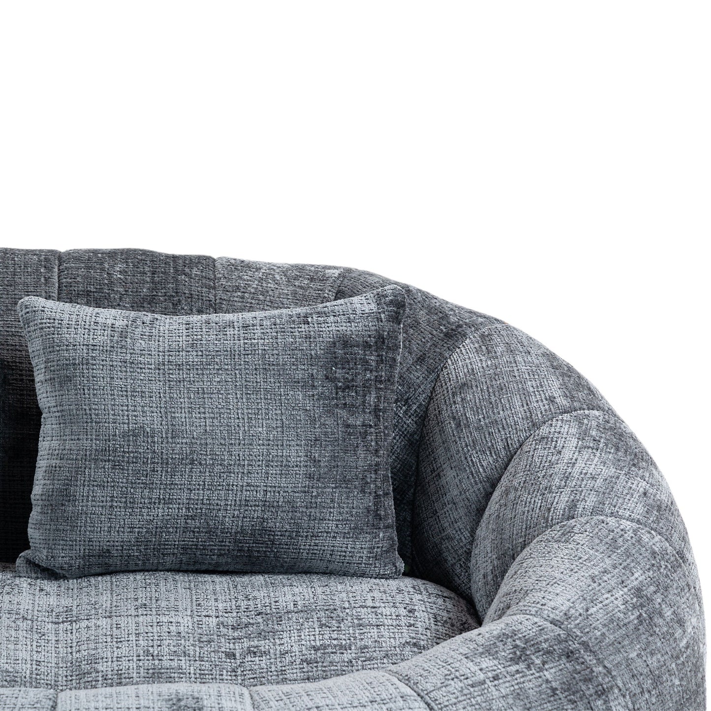 Contemporary Bean Bag Sofa Lazy Sofa Durable Comfort Lounger For Indoor & Outdoor Use - Gray