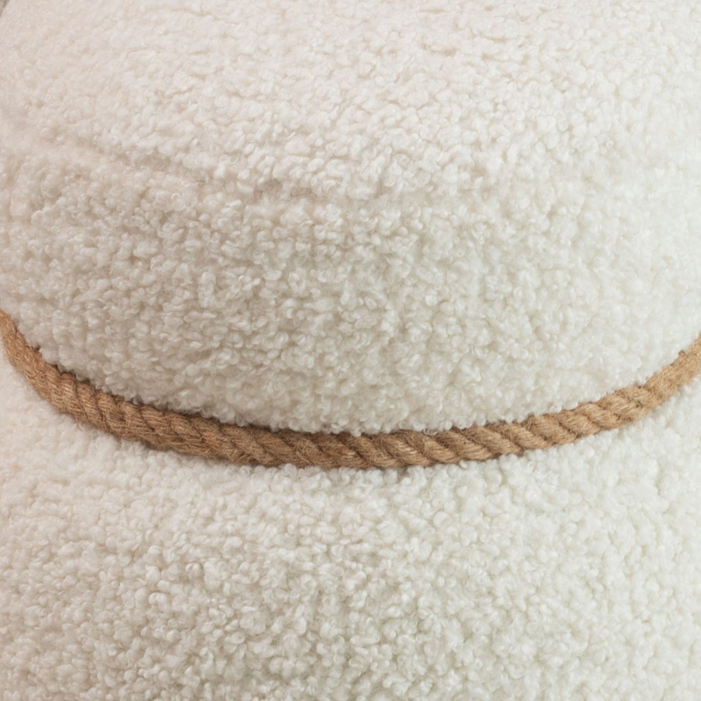 Snowman Stool With Greig Plush Cushion, Playful And Cute Design For Any Space - White