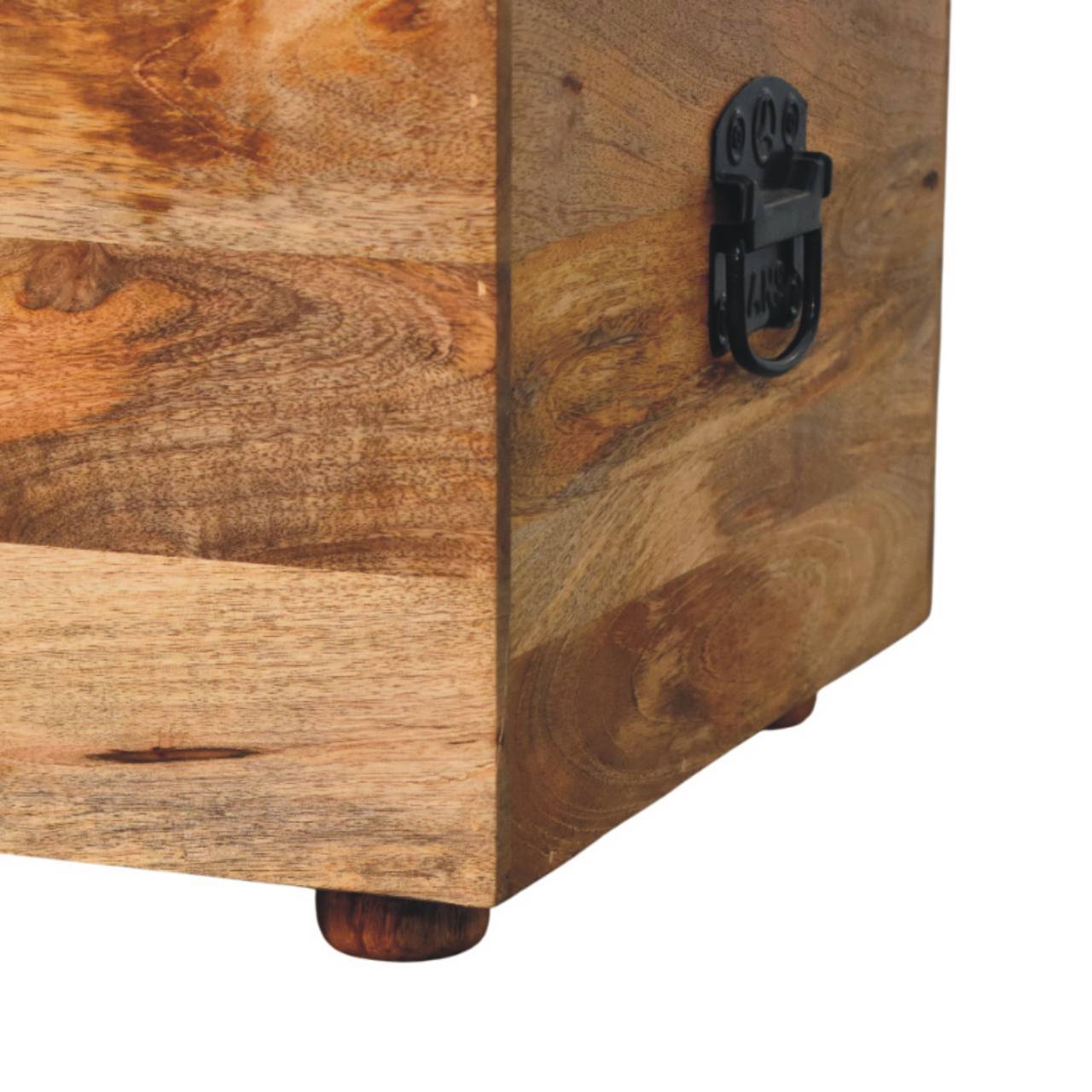 Buffalo - Hide Leather Storage Trunk - Beige / Brown