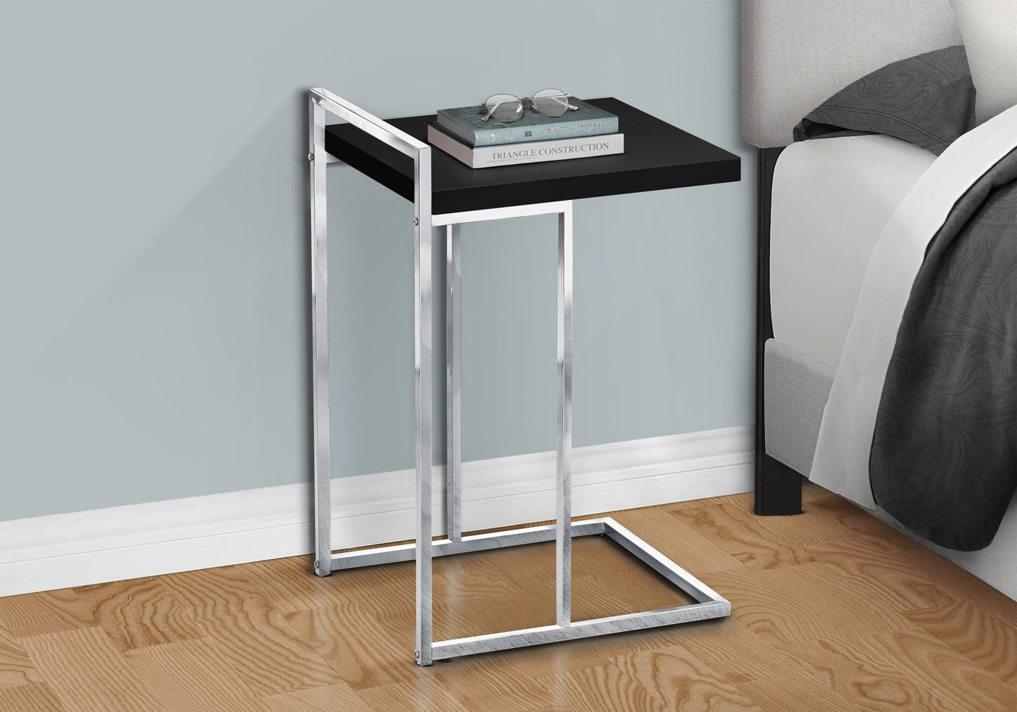 Accent Table, C - Shaped, Modern - Black