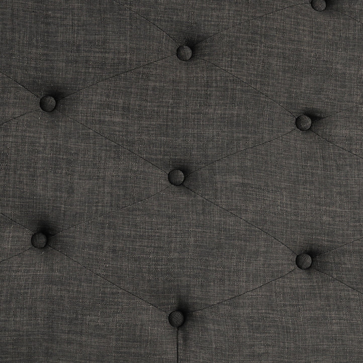 Convertible Ottoman Sleeper With Memory Mattress And Tufted Design, Folding Sofa Bed - Dark Gray Linen