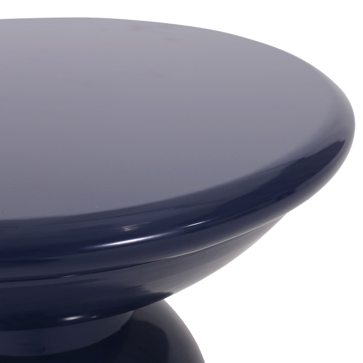 Outdoor Metal End Table Large - Navy Blue