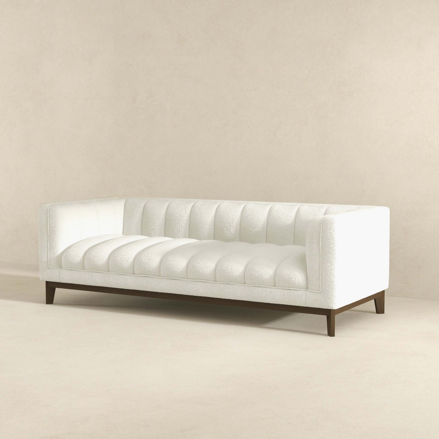Melissa - Mid-Century Modern Sofa - Brown / White