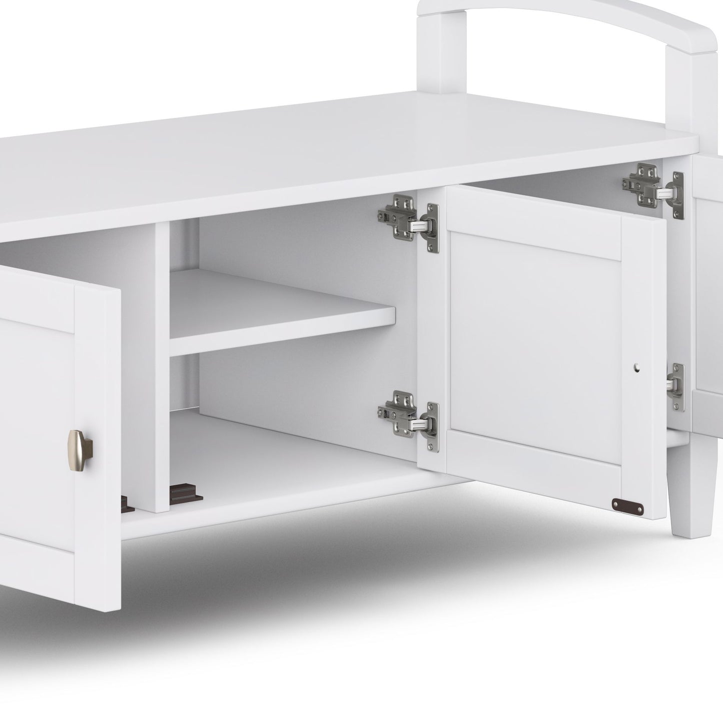 Warm Shaker - Entryway Storage Bench - White