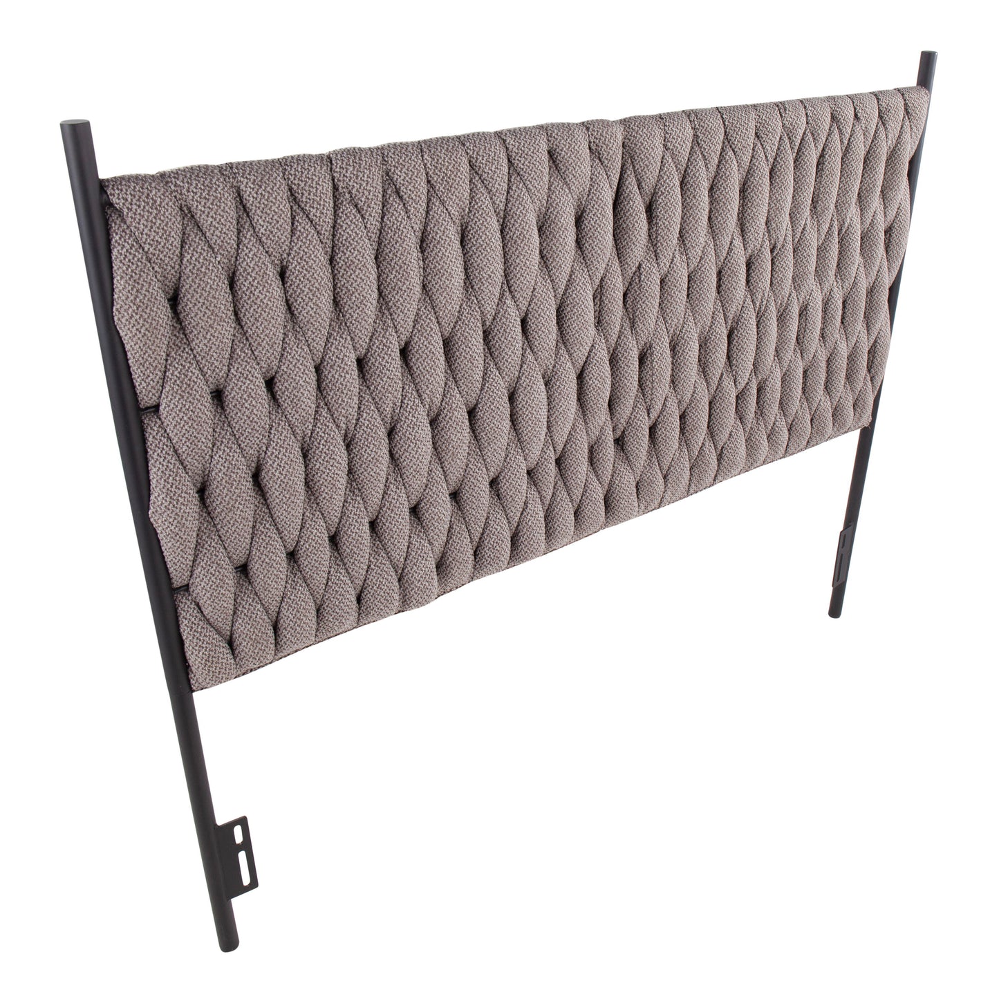 Braided Matisse - Queen Size Headboard - Black / Gray