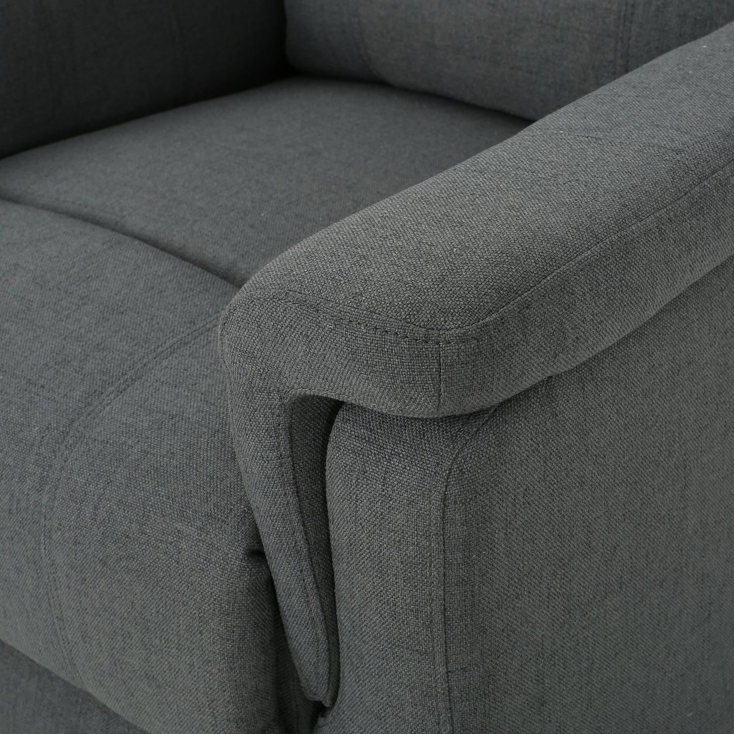Glider Recliner With Swivel, Manual Reclining Chair - Charcoal