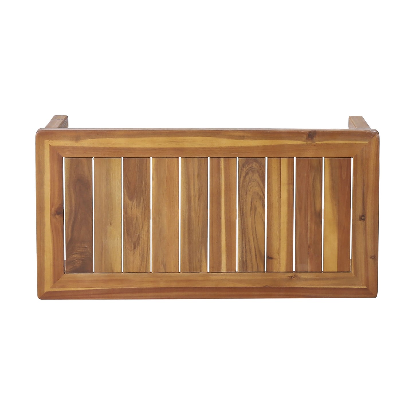 Acacia Wood Loveseat And Coffee Table Set With Cushions - Brown