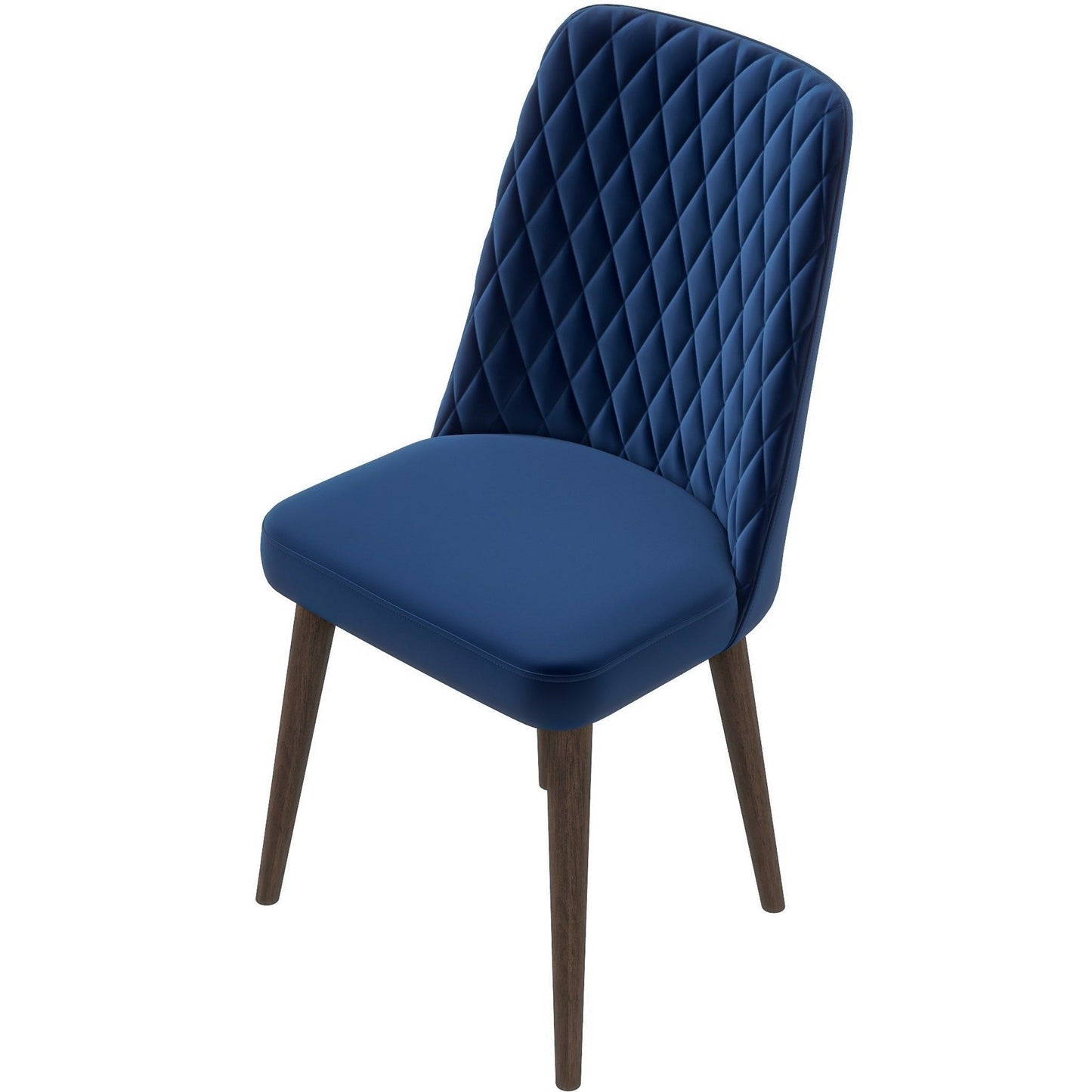 Katie - Mid-Century Modern Velvet Dining Chair (Set of 2) - Blue