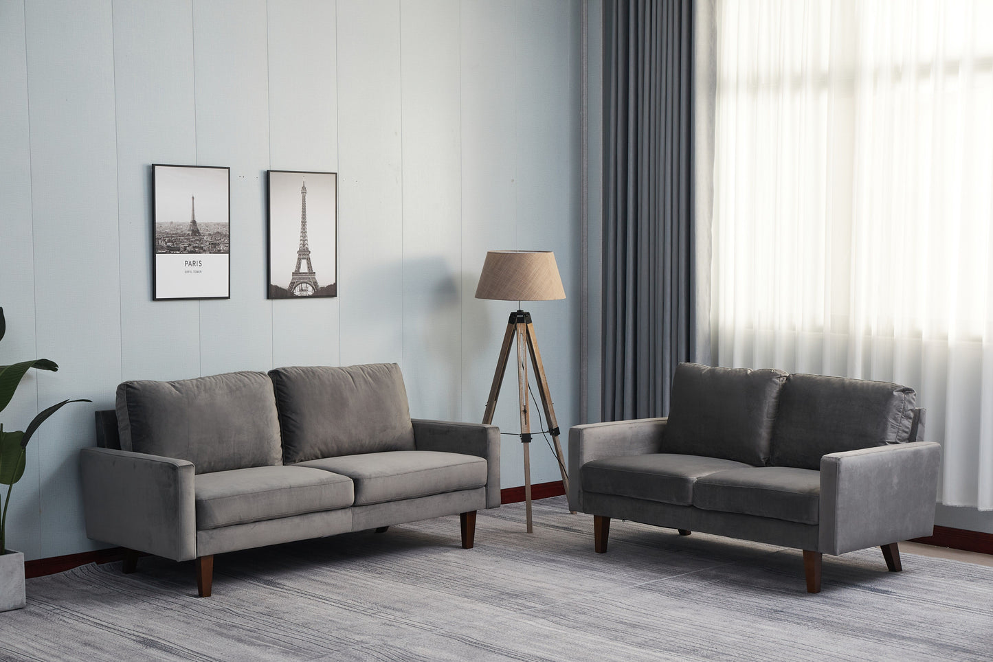 Plush Comfort Loveseat - Gray