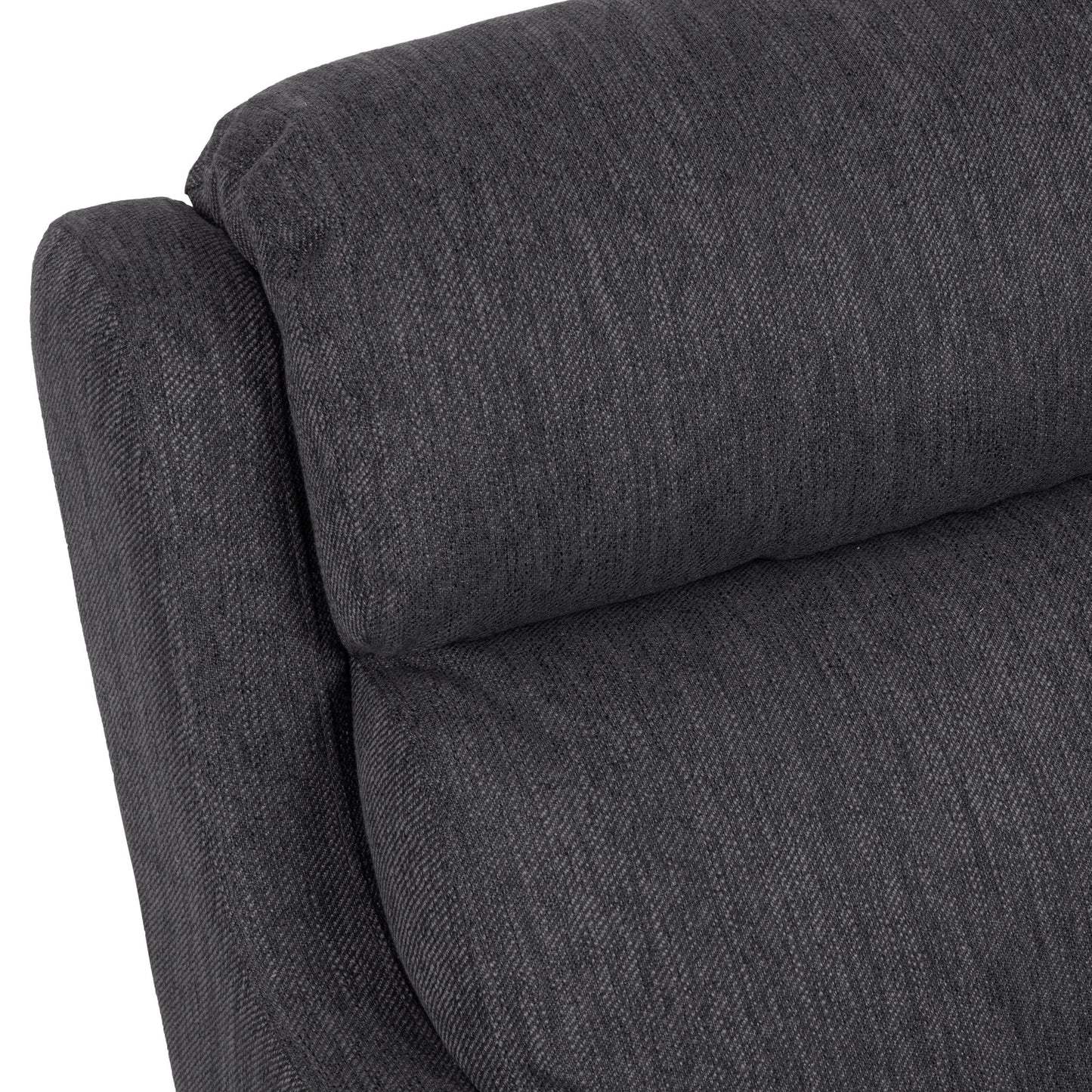 Contemporary Club Chair With Upholstered Fabric And Rubberwood Legs - Charcoal