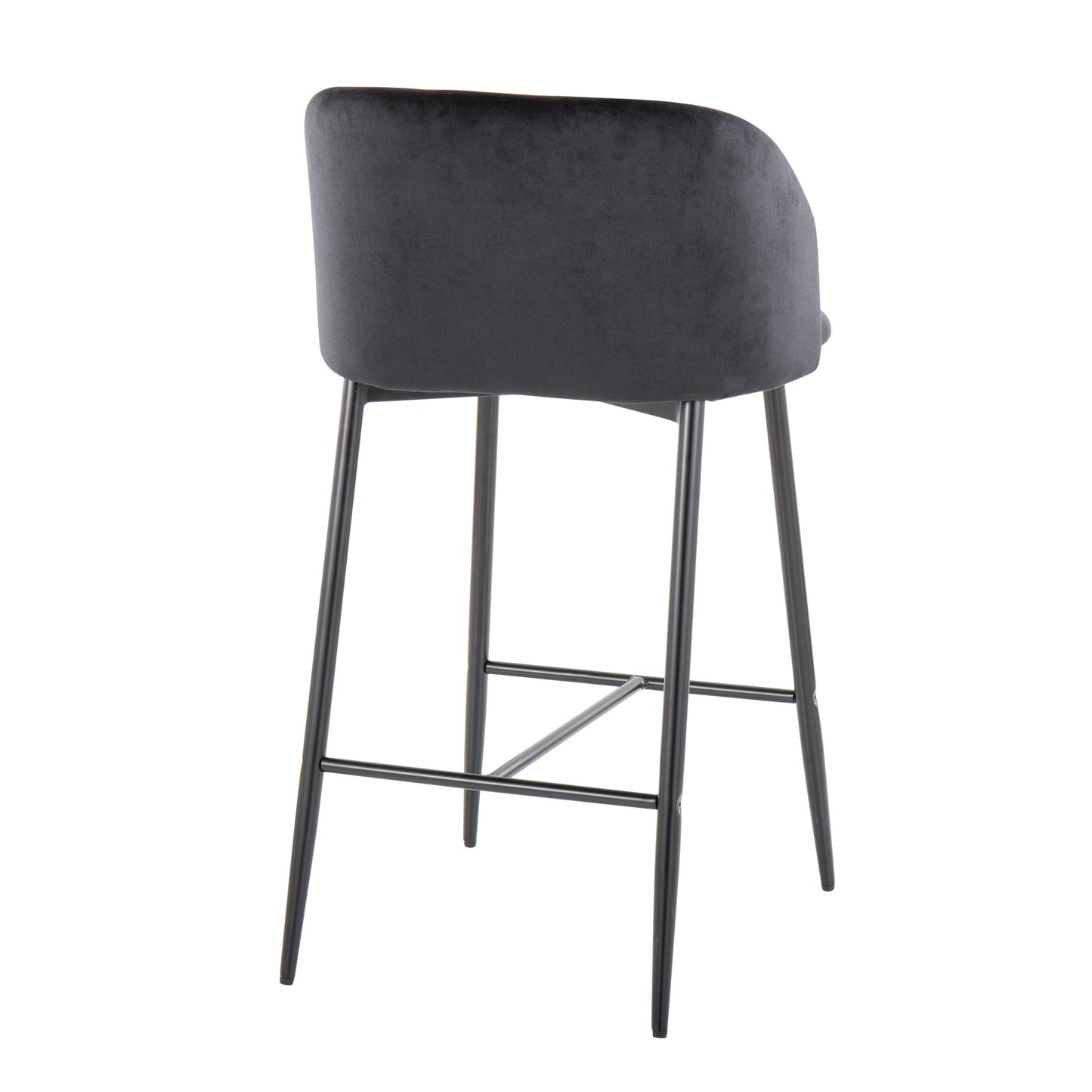Fran - Contemporary Fixed Height Counter Stool (Set of 2) - Black