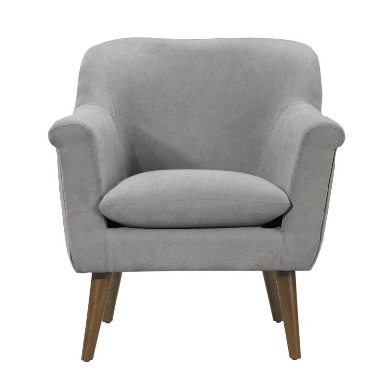 Shelby - Woven Fabric Oversized Armchair - Steel Gray