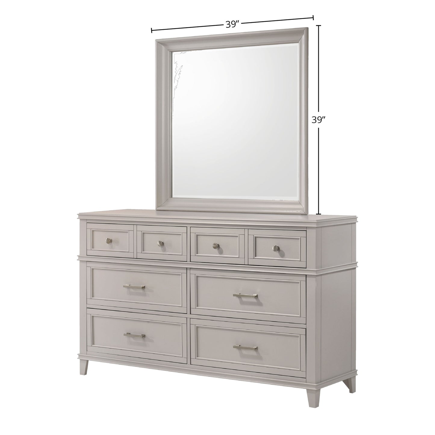 Square Mirror - Gray