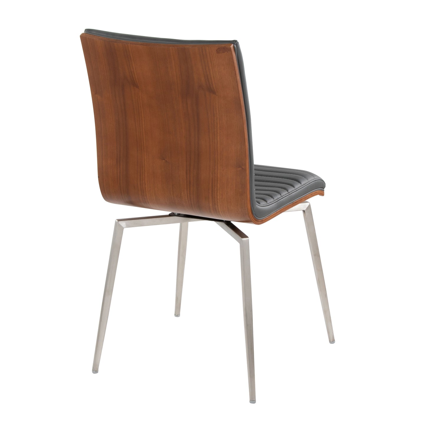 Mason - Contemporary Dining Chair With Swivel (Set of 2) - Walnut / Gray