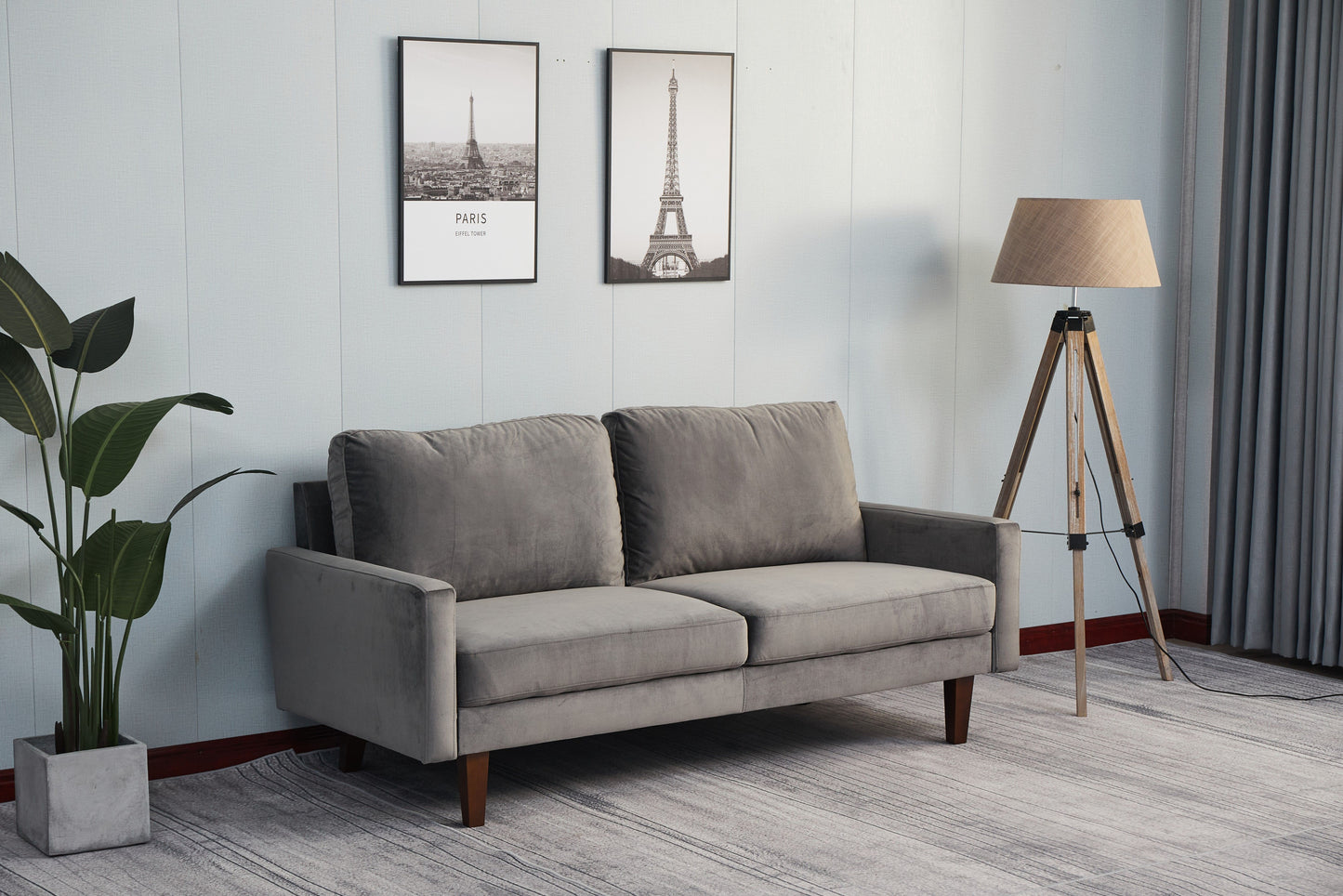 Plush Comfort Loveseat - Gray