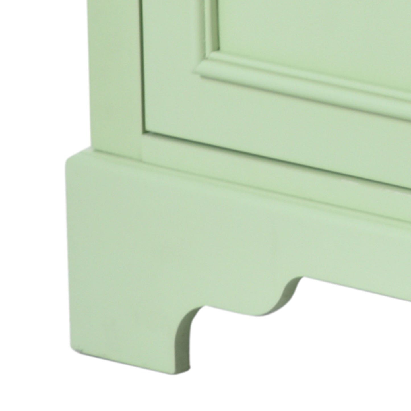 Bathroom Vanity Cabinet With Ceramic Basin, 3 Drawers And Adjustable Shelves - Green