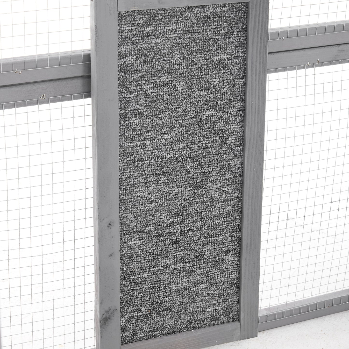 Outdoor Cat House, Diy Cat Enclosure Catio With Double Enter Doors - Light Gray