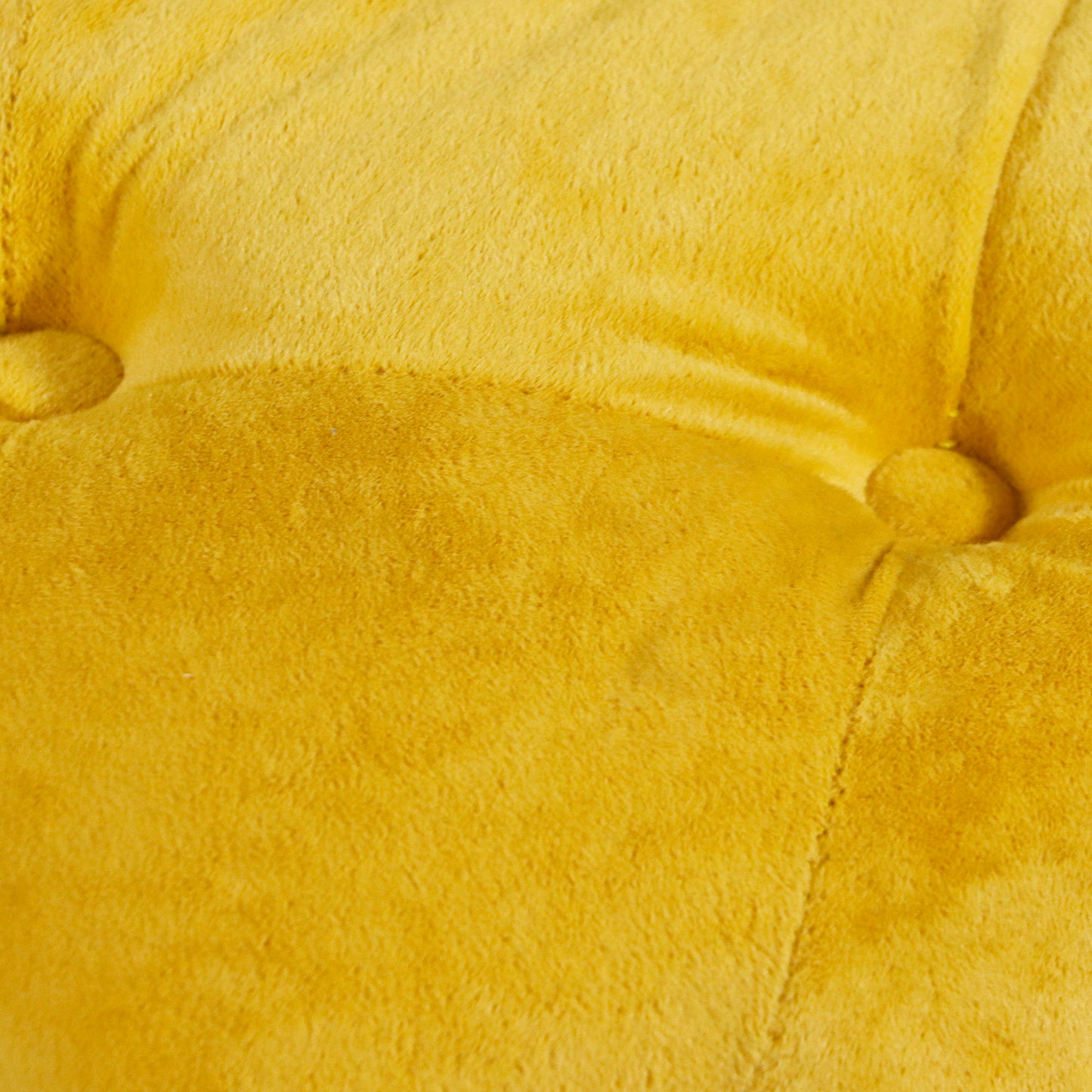 Modern Velvet Upholstered Ottoman, Exquisite Small End Table, Soft Foot Stool, Dressing Makeup Chair, Comfortable Seat For Living Room, Bedroom, Entrance - Yellow
