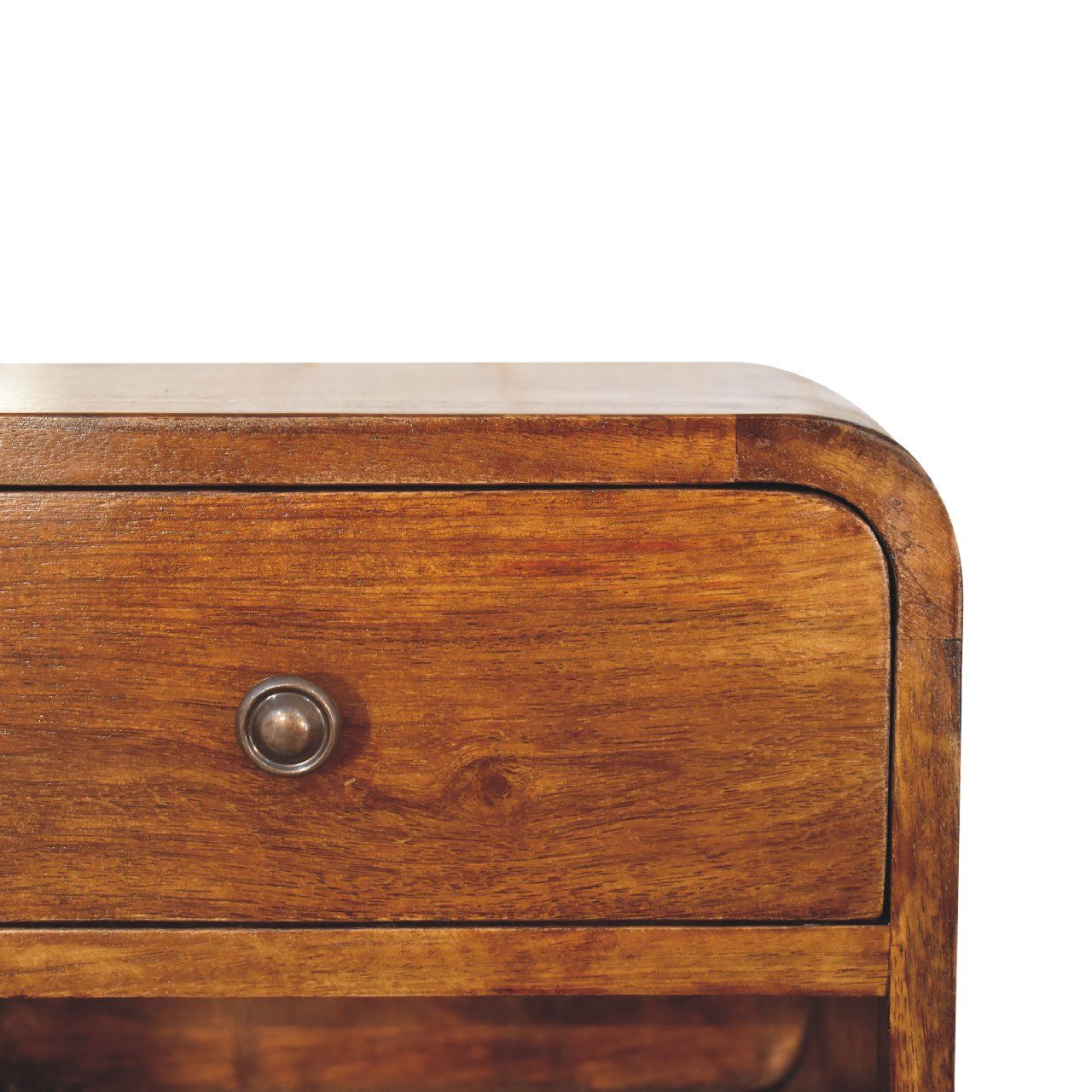 Mini Curve Floating Nightstand - Chestnut