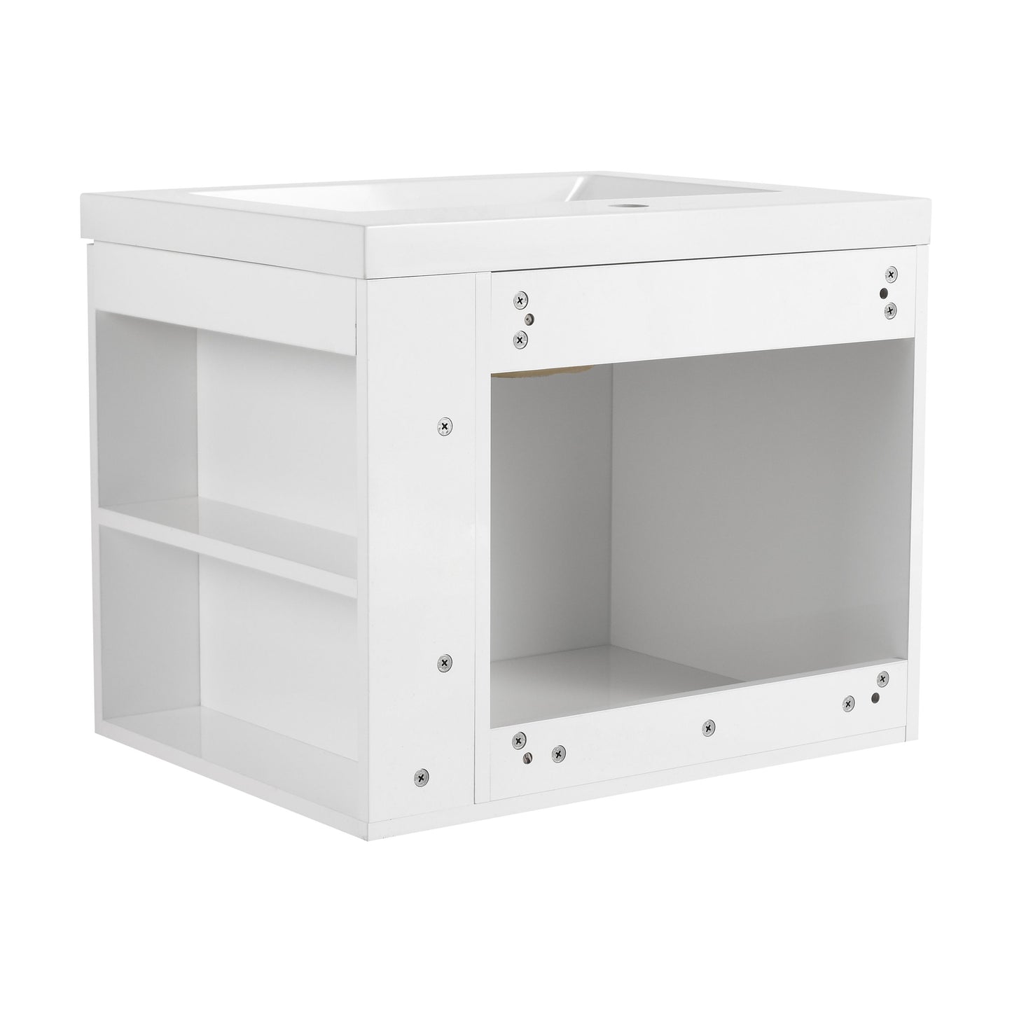 Modern Bathroom Vanity Sink Combo For Small Spaces - White