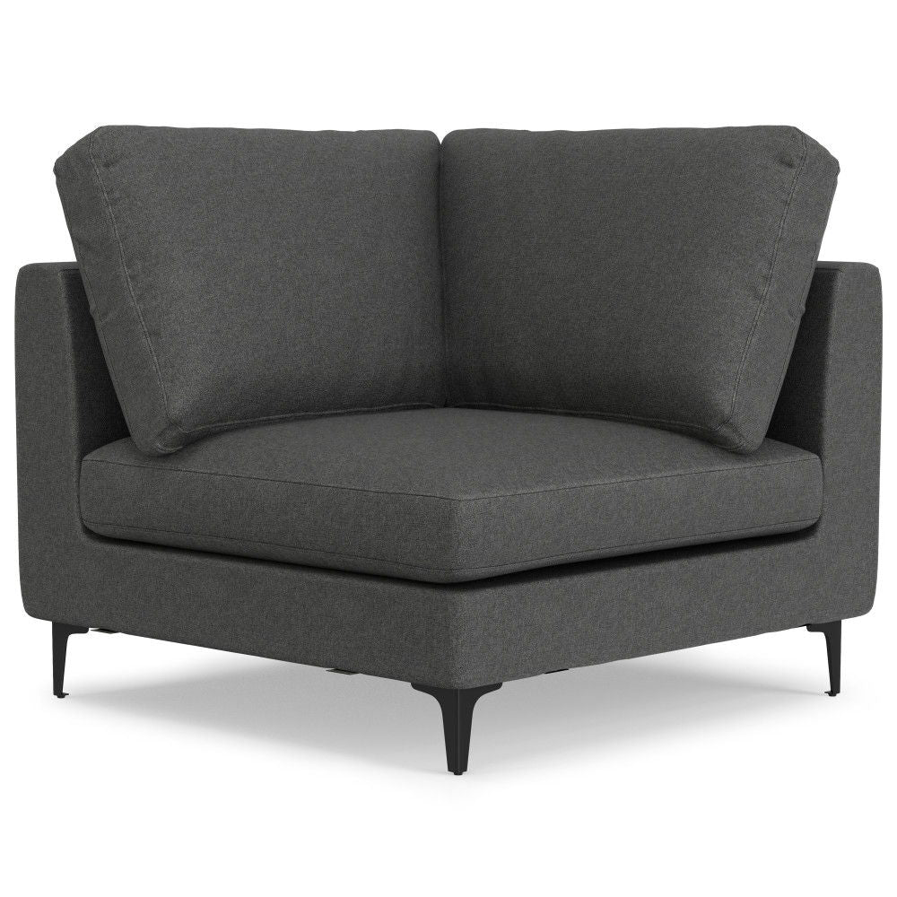 Ava - Mid Century Corner Sectional Sofa - Gray