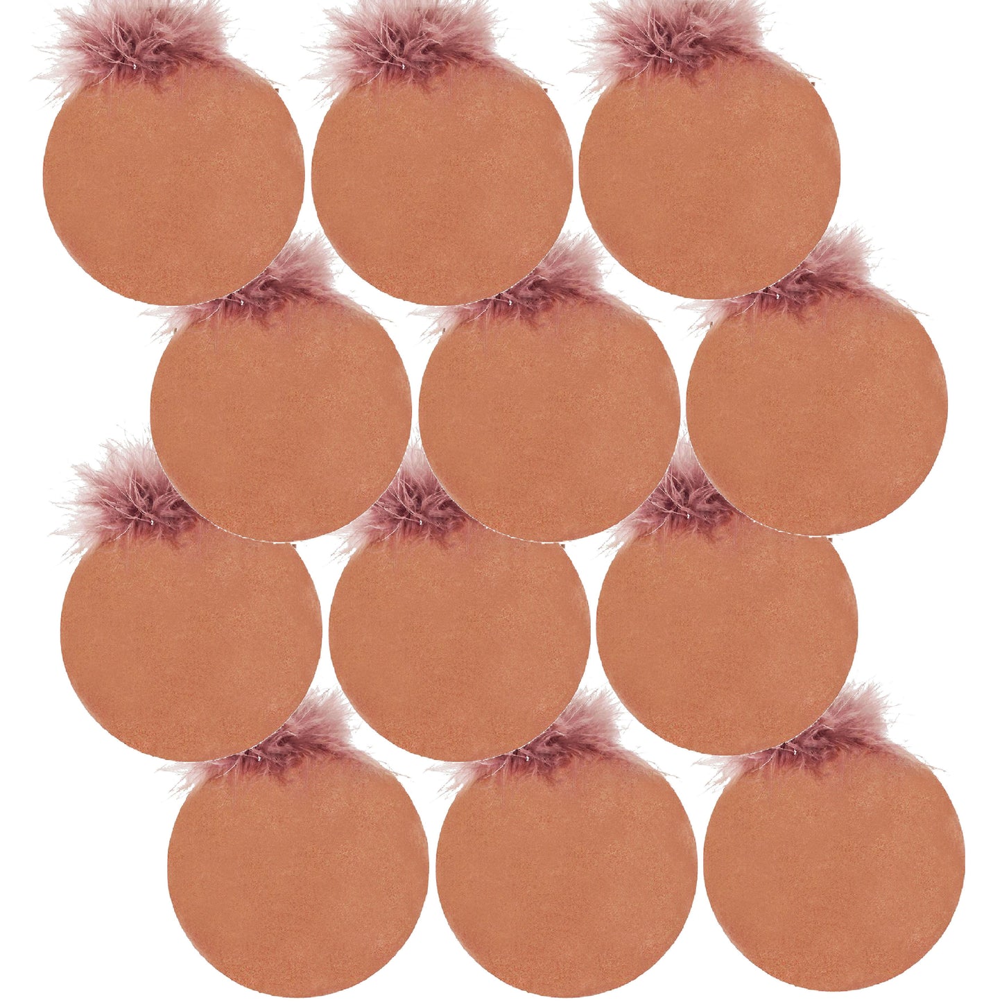 Christmas Ball Ornaments, Glass Decorative Hanging Ball Christmas Tree Ornaments For Holiday Party Decorations (Set of 12) - Brown