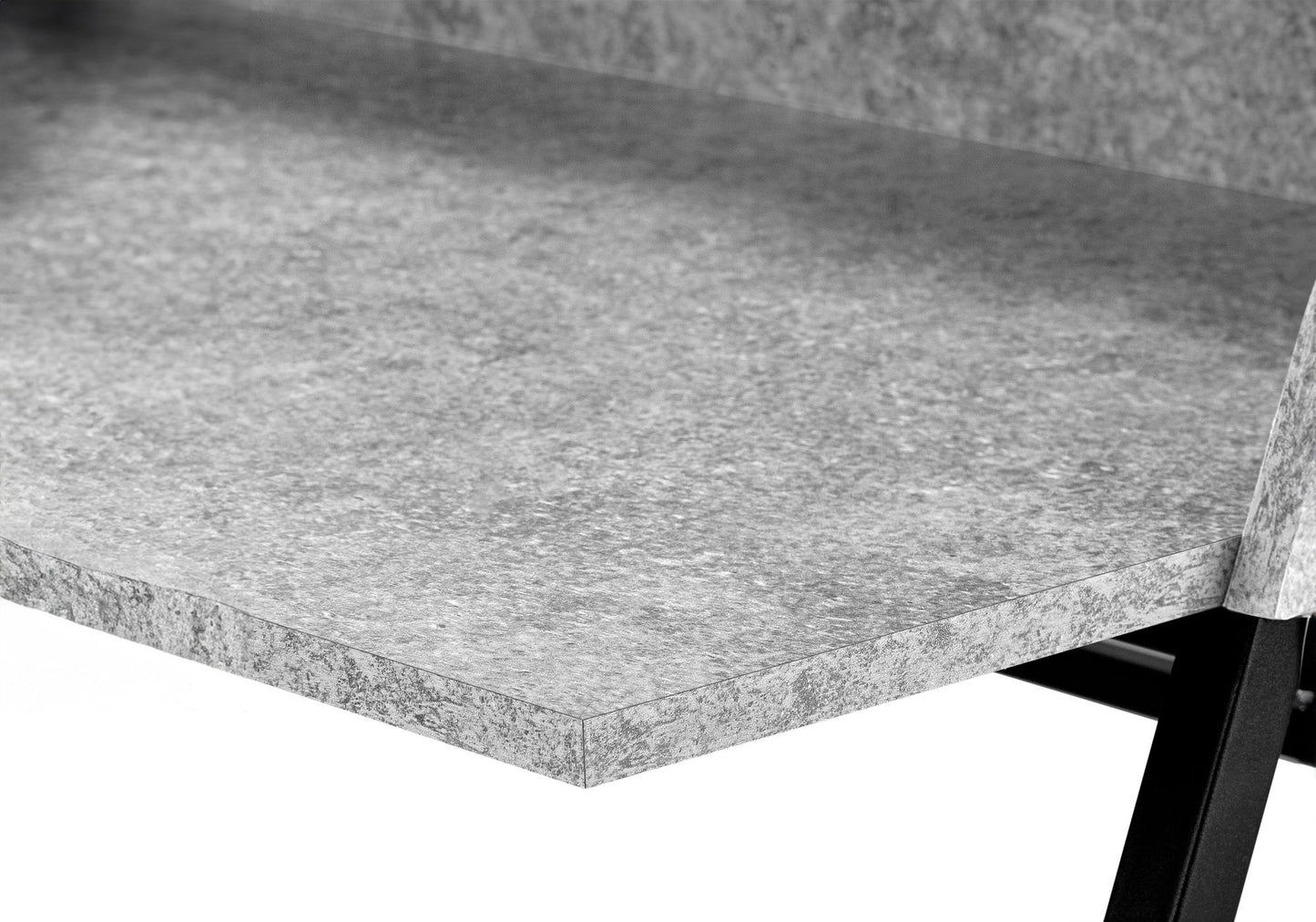 Computer Desk For Home Office, Laptop, Storage Shelves, Elegant Design - Gray