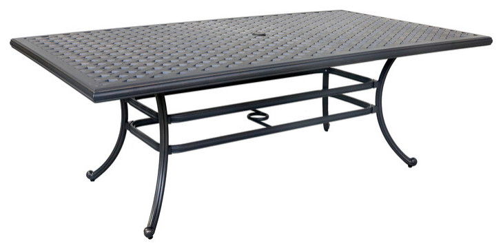Rectangular 6 Person 85.83" Long Aluminum Dining Set - Antique Bronze