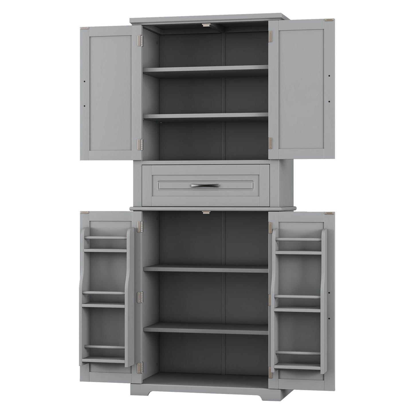 Bathroom Storage Cabinet With Multi Functional Storage Space, Material, Adjustable Shelf, Slide Rail Drawer - Gray