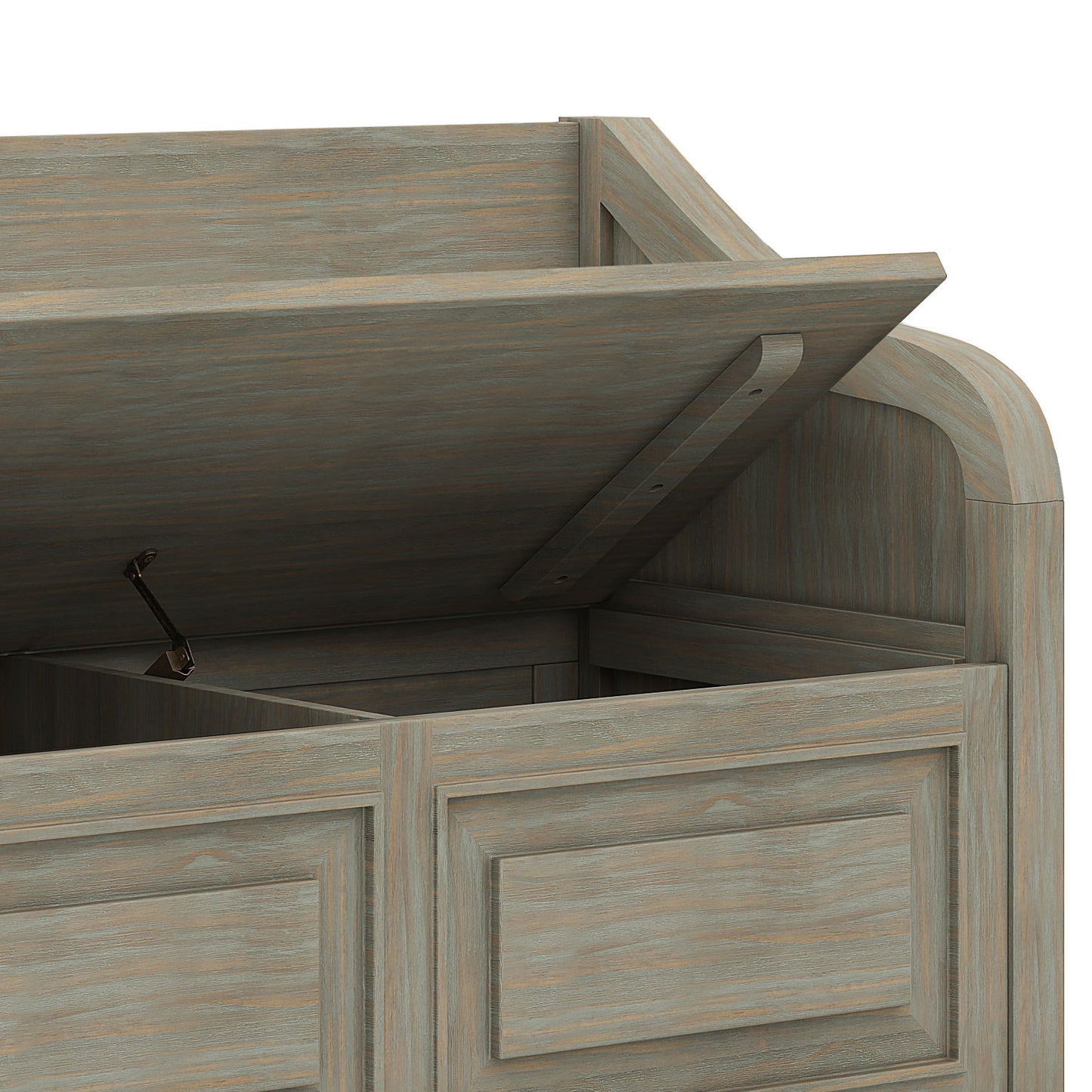 Connaught - Entryway Storage Bench - Distressed Gray