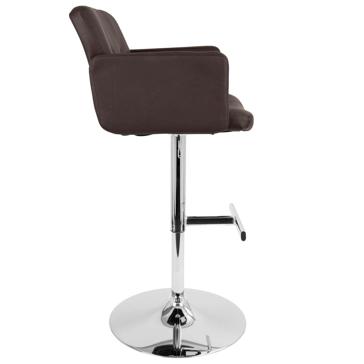 Stout - Contemporary Adjustable Barstool With Swivel - Brown