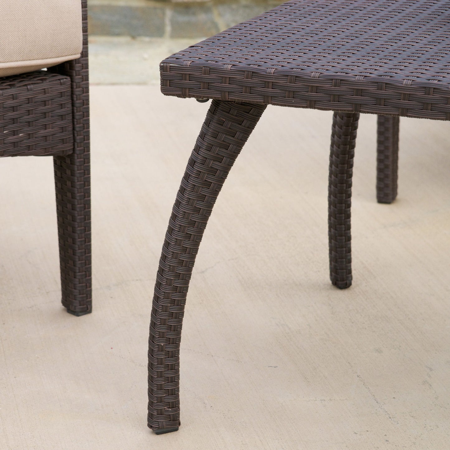 Honolulu - 4 Pieces Wicker Set Outdoor Seating - Brown / Tan With