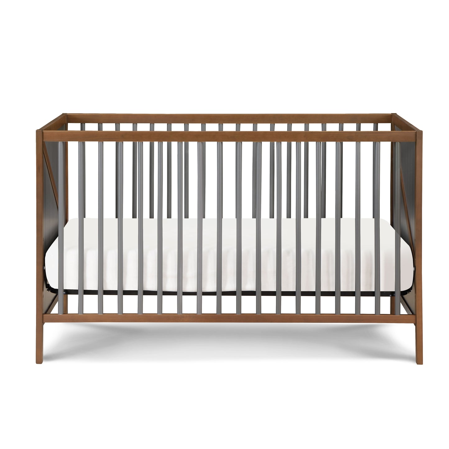 Pixie Zen - 3 In 1 Crib - Walnut, Charcoal