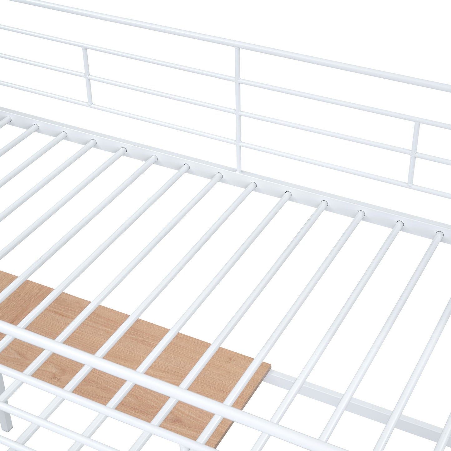 Twin Size Loft Bed With Desk And Grid, Stylish Frame With Lateral Storage Ladder And Wardrobe - White