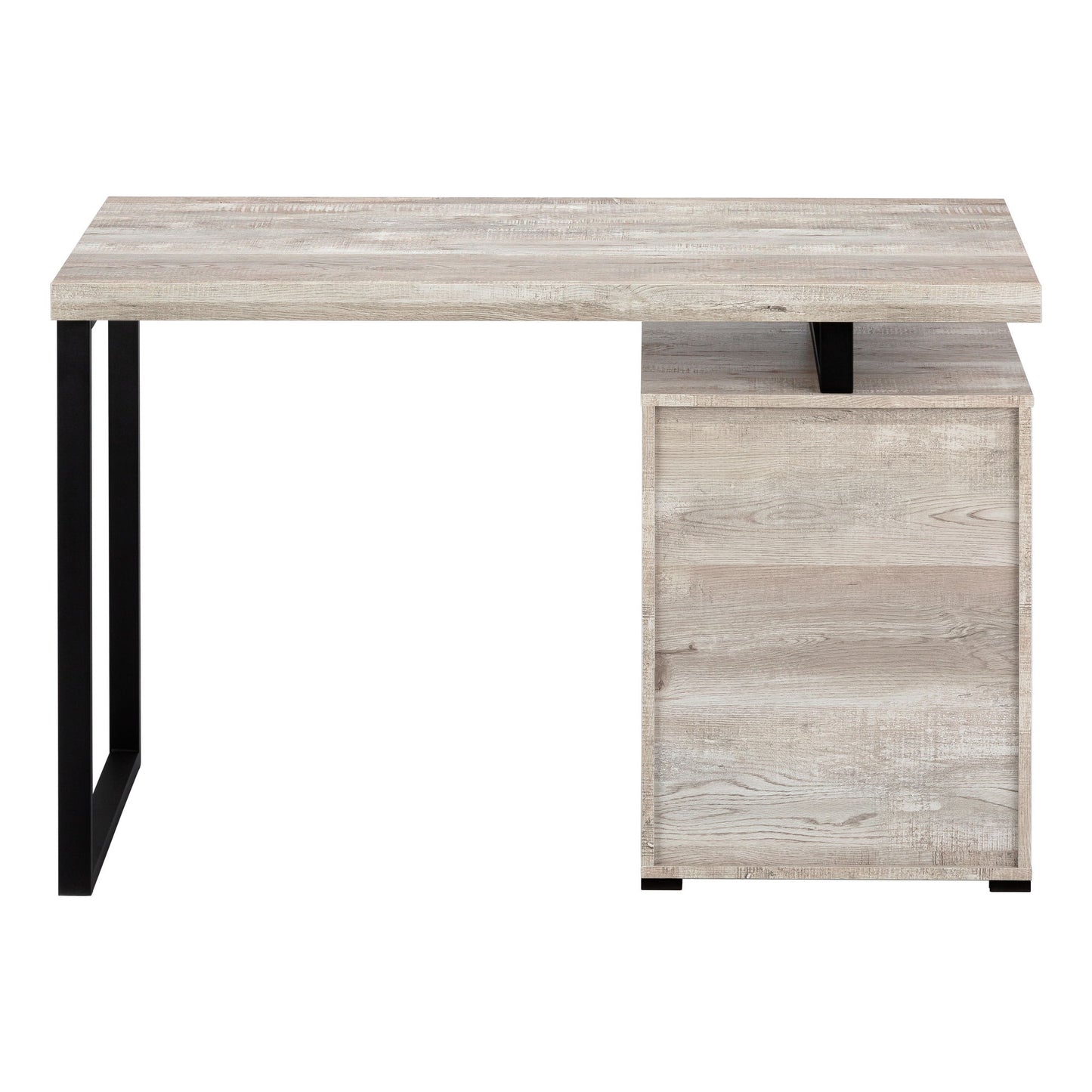 Computer Desk For Home Office, Laptop, Left, Right Set - Up, Storage Drawers - Taupe
