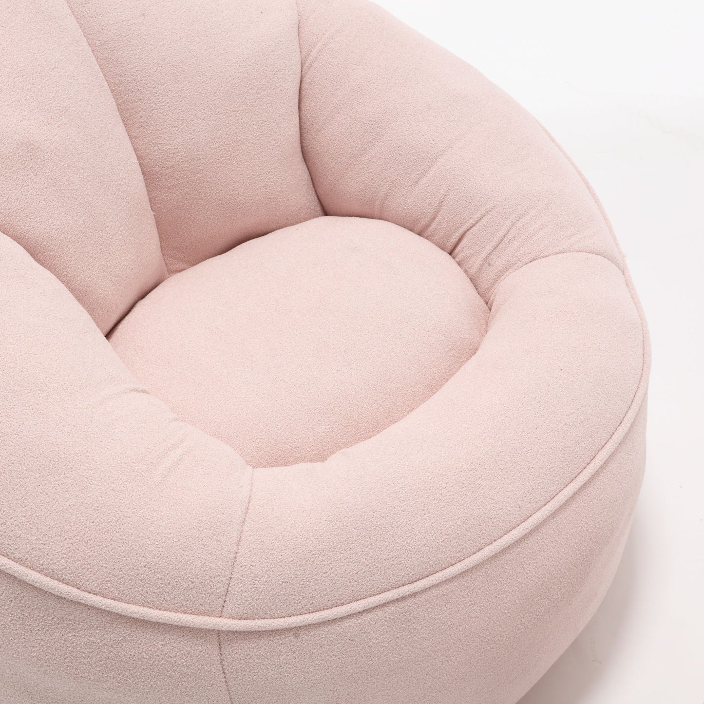 Bedding Bean Bag Sofa Chair High Pressure Foam Bean Bag Chair Adult Material With Padded Foam Padding Compressed Bean Bag With Footrest - Pink