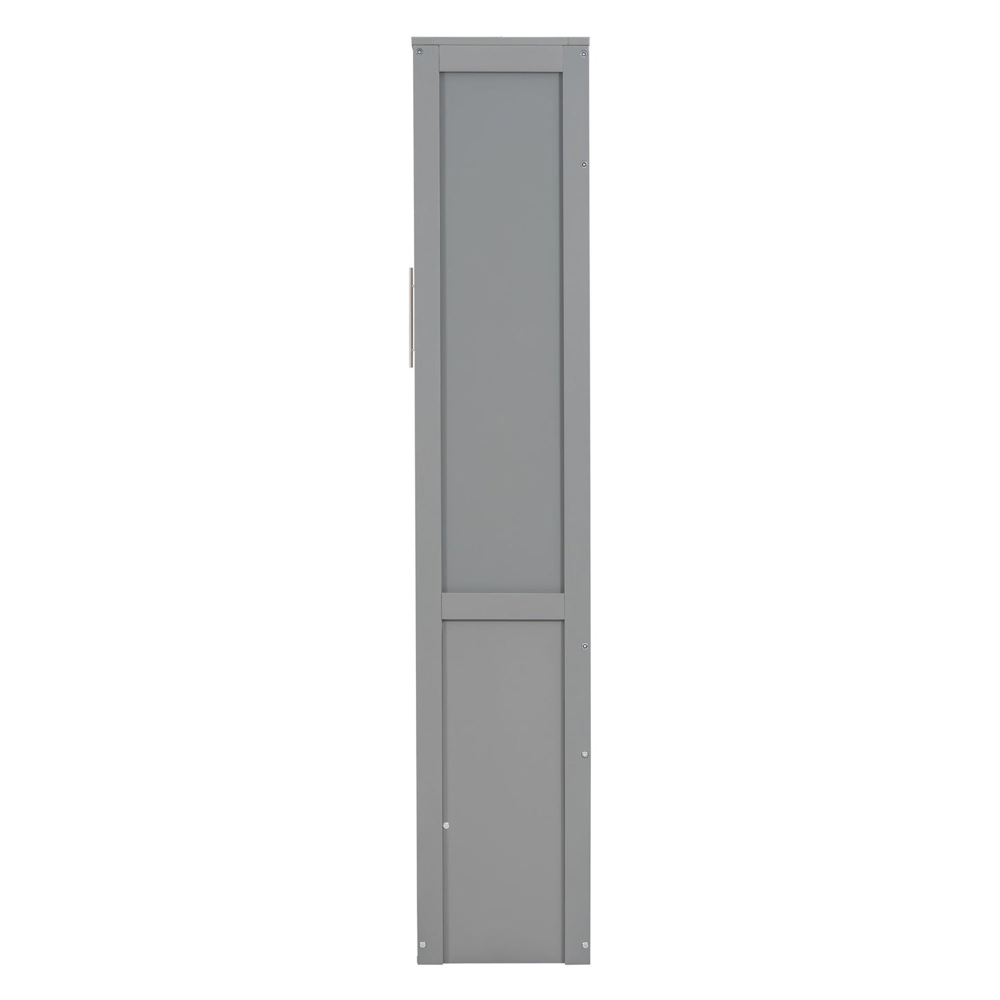 Full Size Murphy Wall Bed With Shelves - Gray