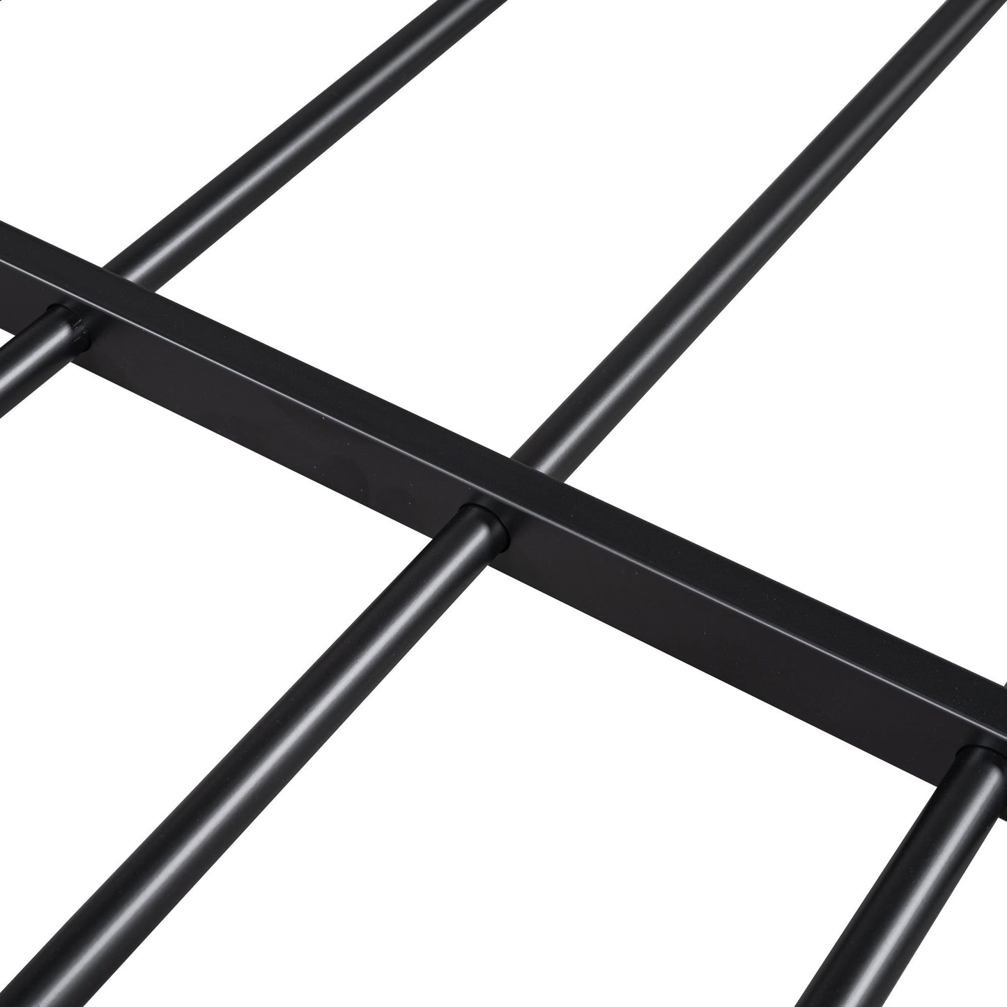 Twin Size Platform Bed With House-Shaped Headboard Design - Black