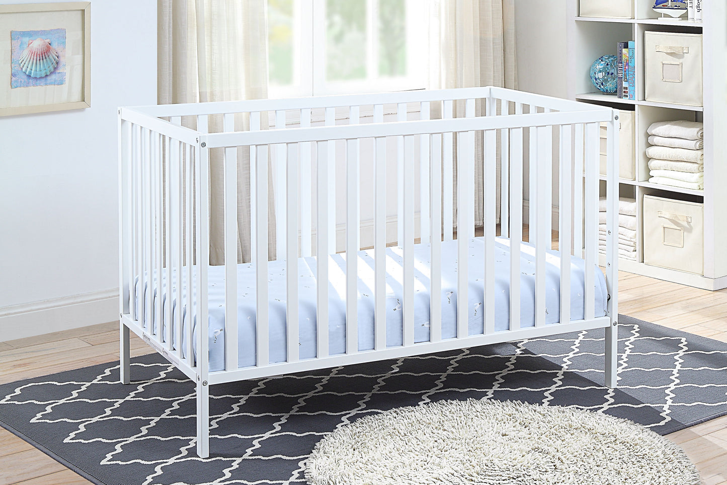 Palmer - 3 In 1 Convertible Island Crib - White