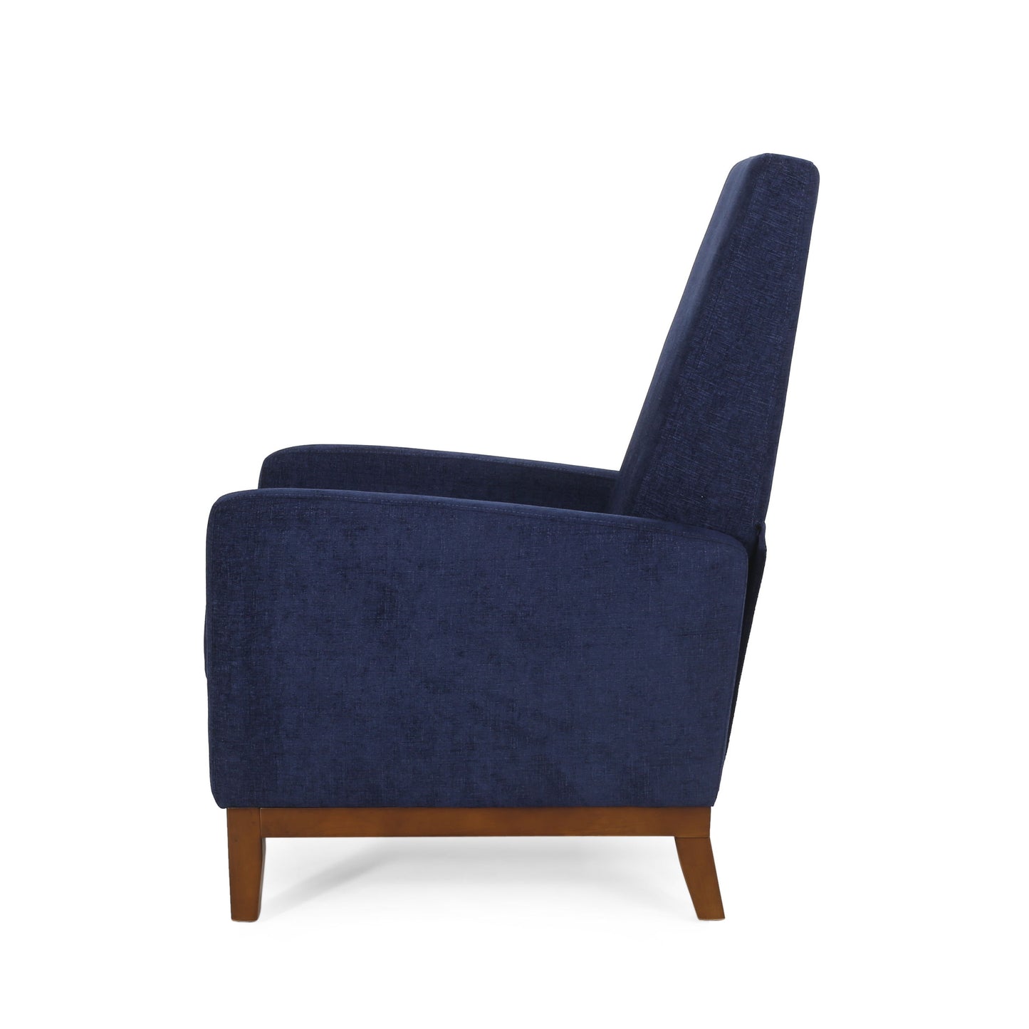 Wide Hand Manual Club Recliner - Navy Blue