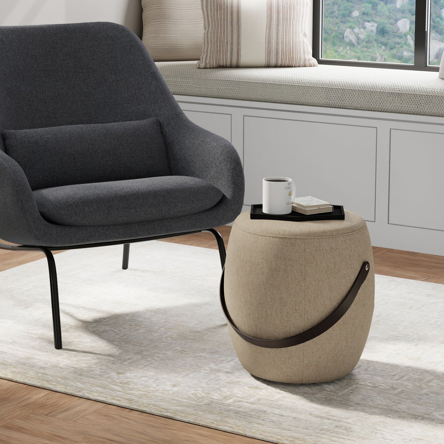 Ramsay - Footstool - Taupe