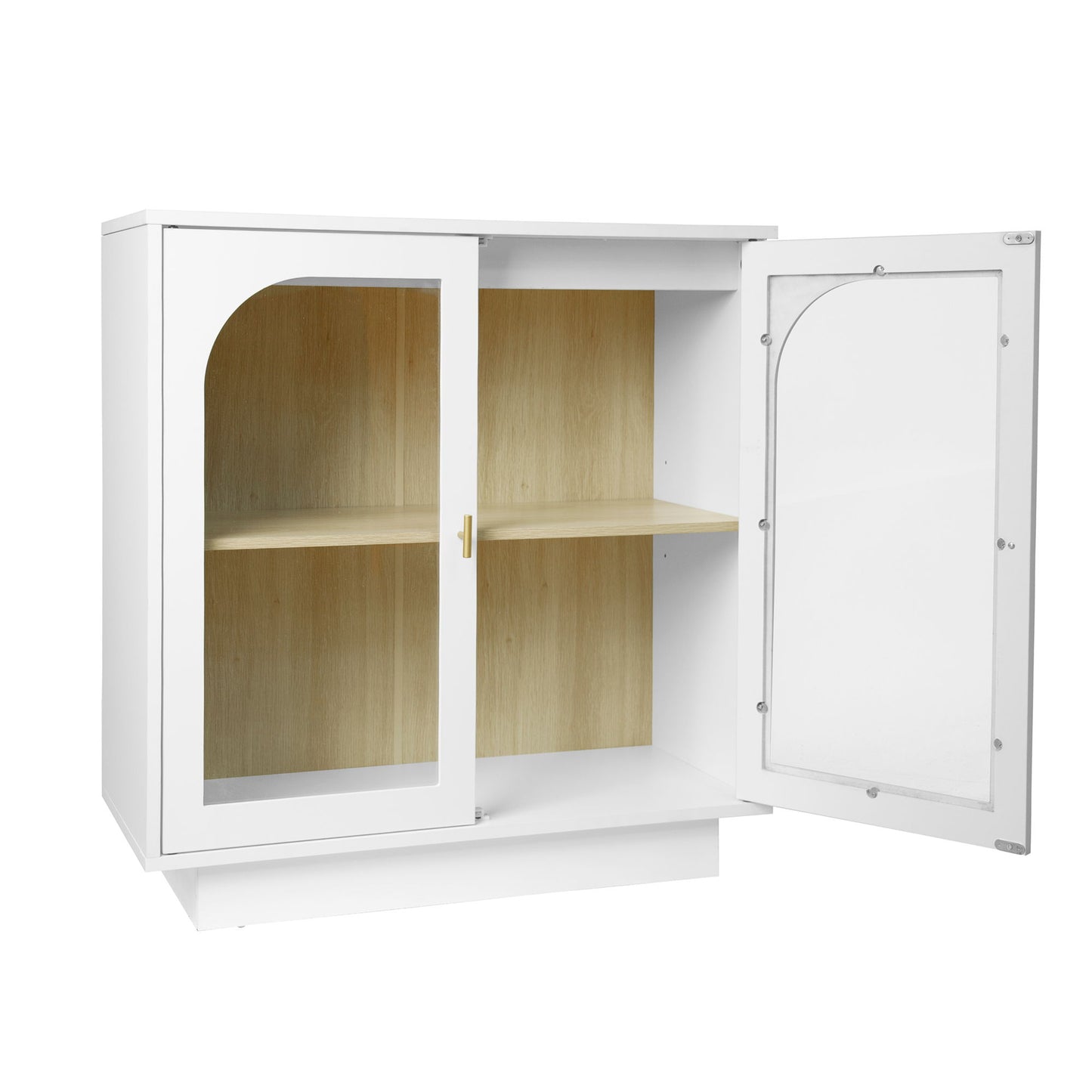Storage Cabinet With Door For Living Room, Dining Room, Study - White