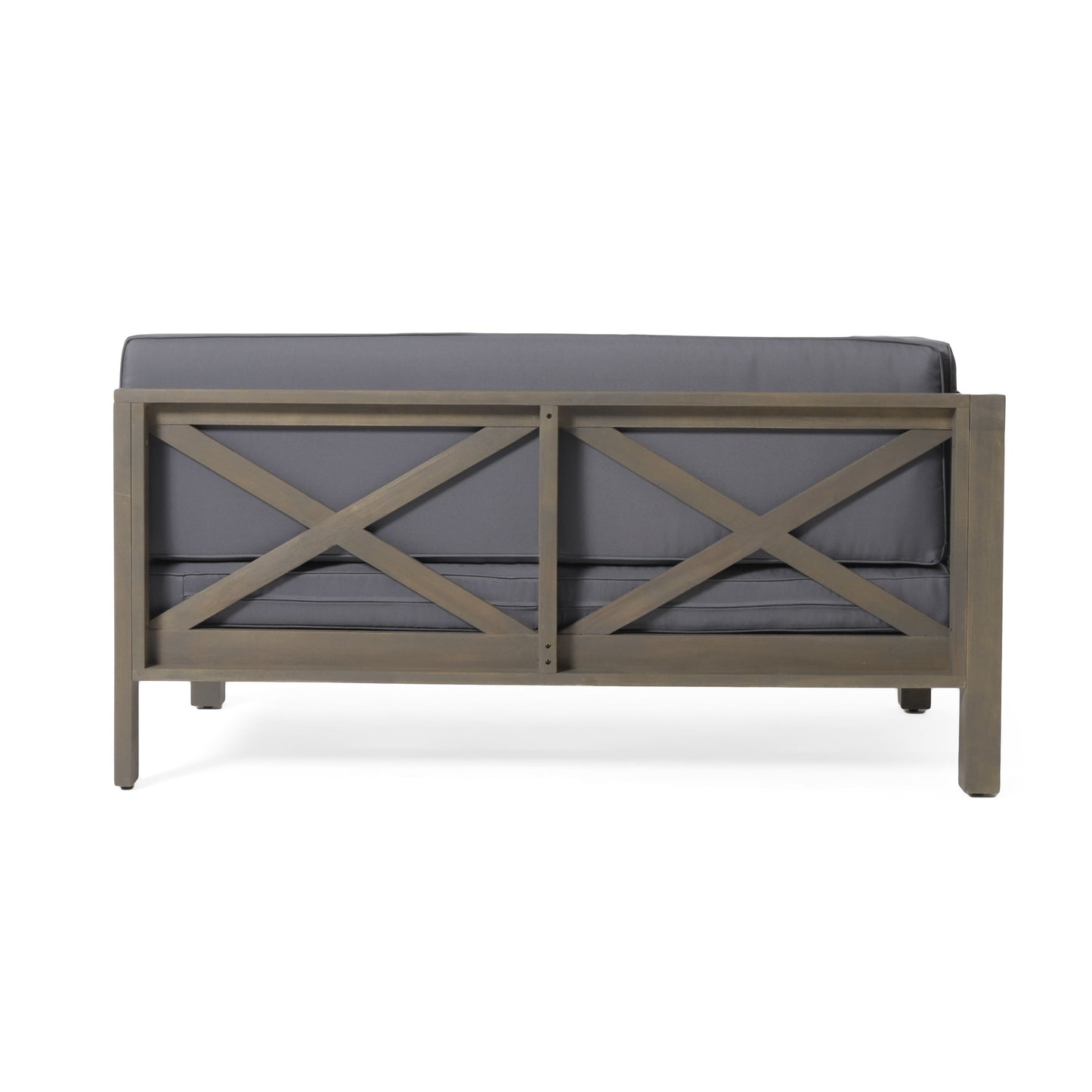 Brava - X Back Left Right Corner Bench Set - Dark Gray