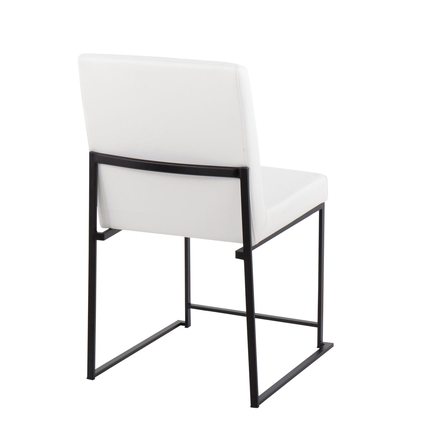 Fuji - Contemporary, High Back Dining Chair (Set of 2) - Black / White