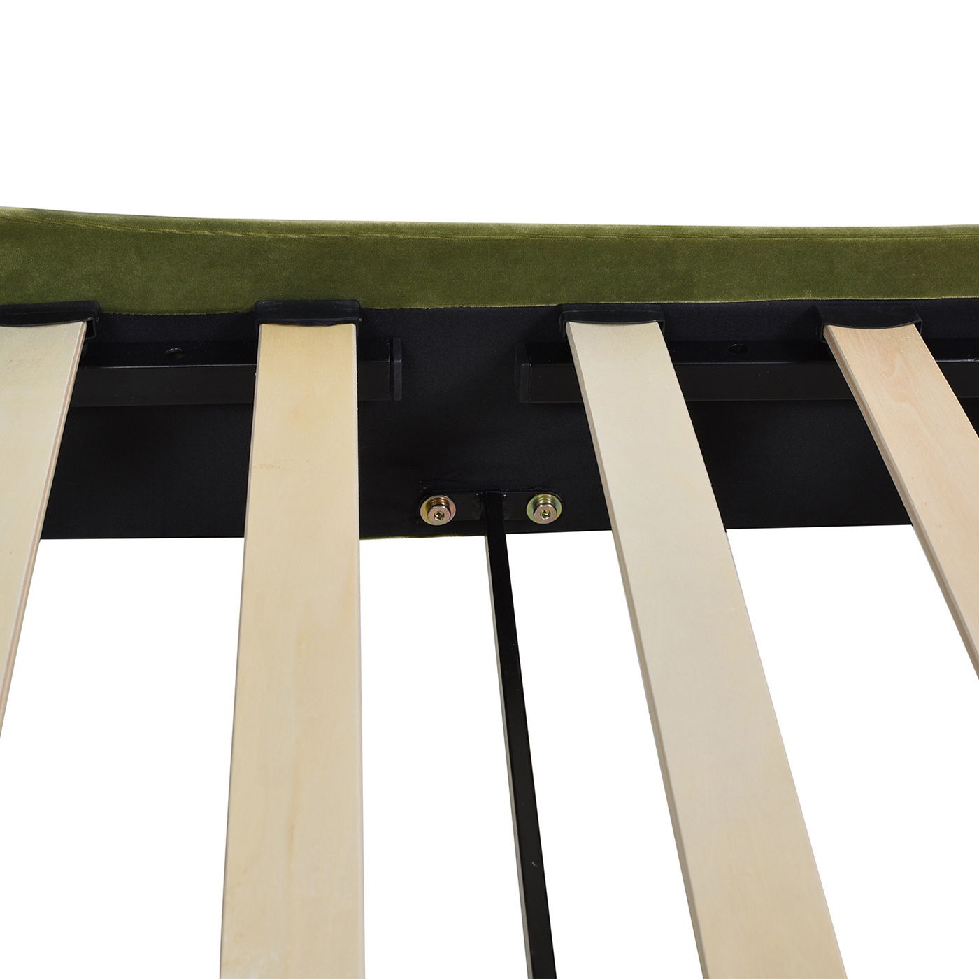 Aspen - Queen Vertical Tufted Modern Headboard Platform Bed Set - Olive Green