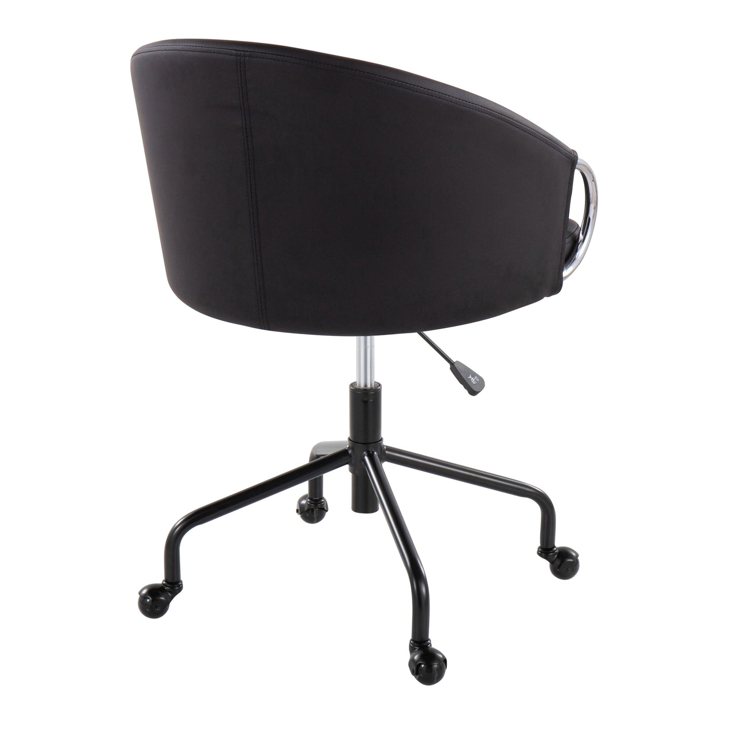 Claire - Contemporary / Glam Task Chair - Black / Silver