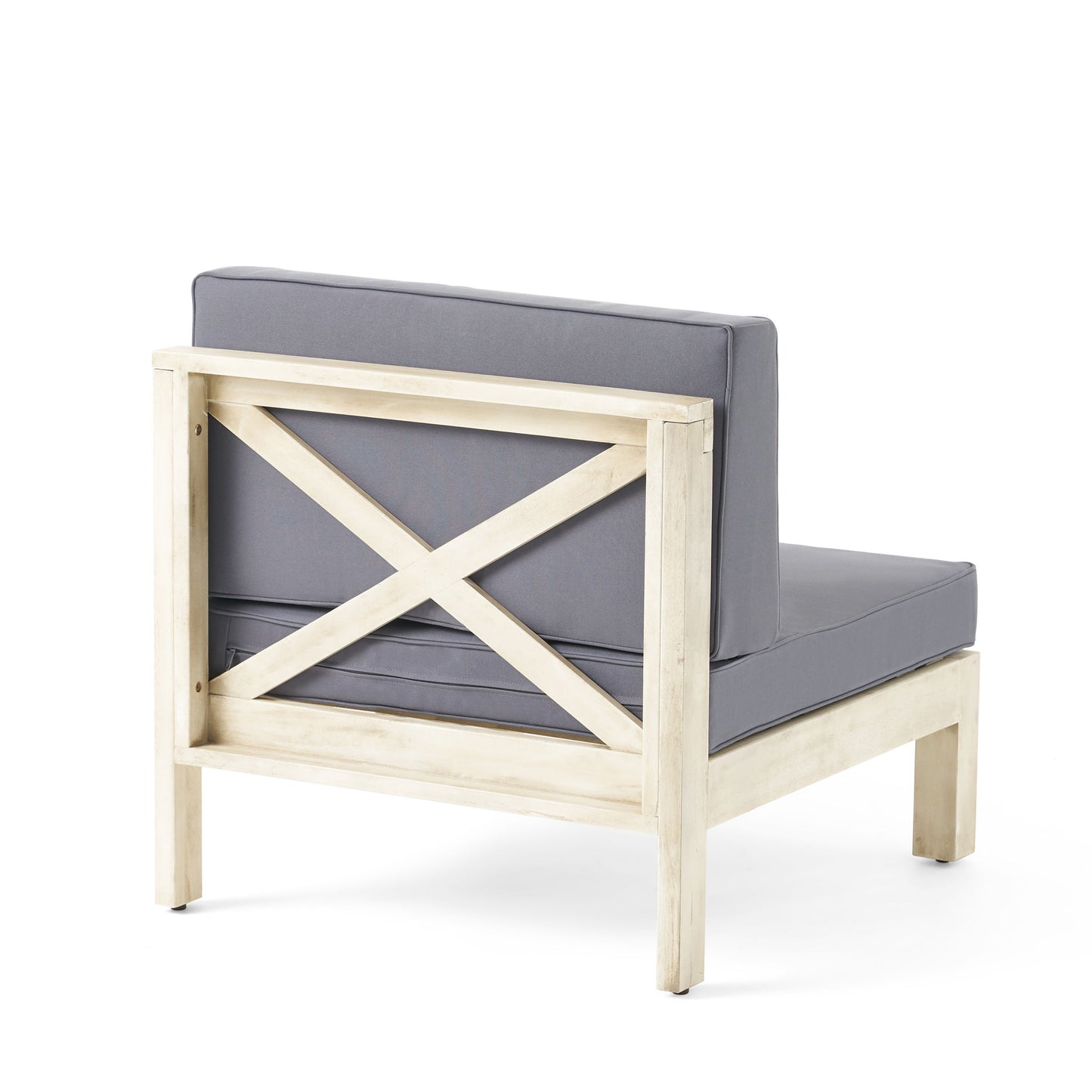 Brava - X Back Right Arm Chair - Light Gray