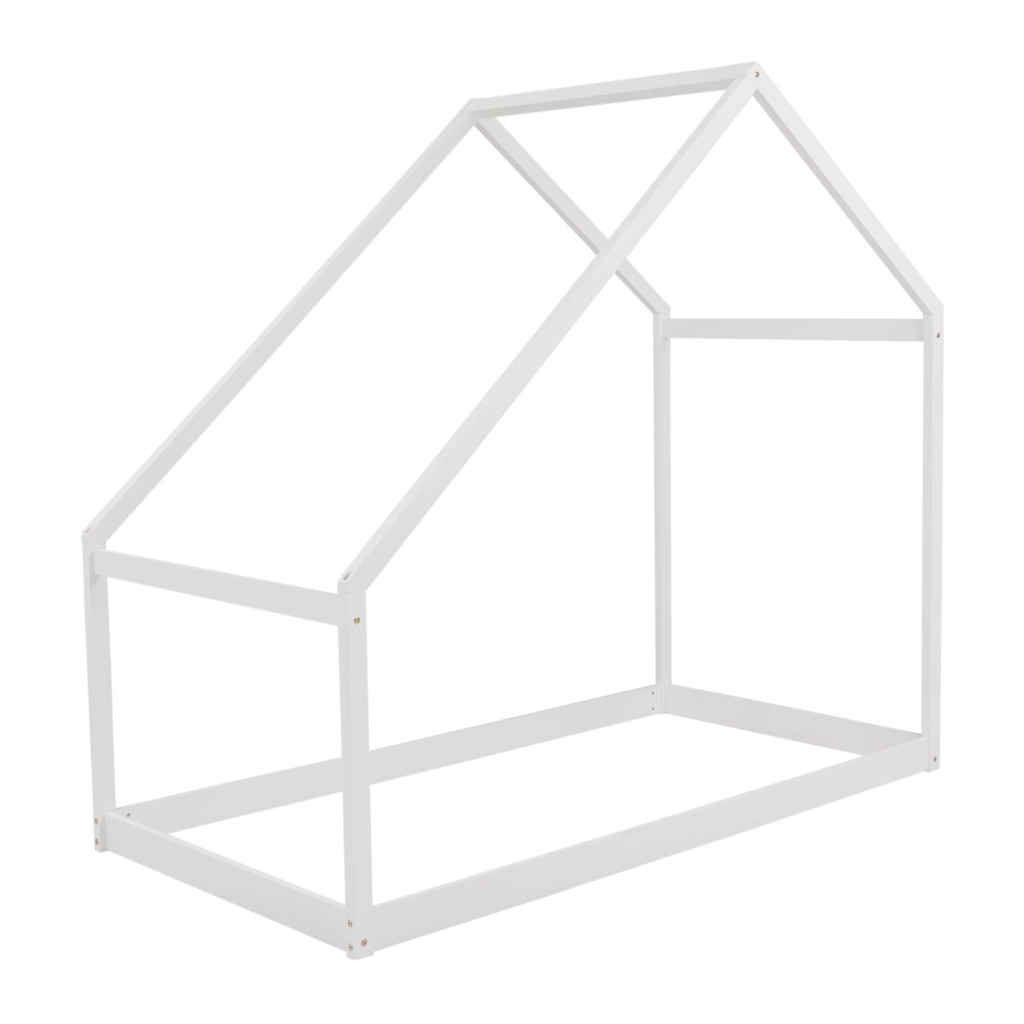 Twin Size Playhouse Style Bed - White